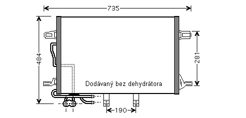 Kondenzátor klimatizácie 24.505.N