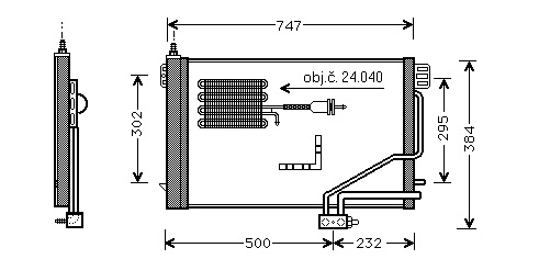 Kondenzátor klimatizácie 24.513